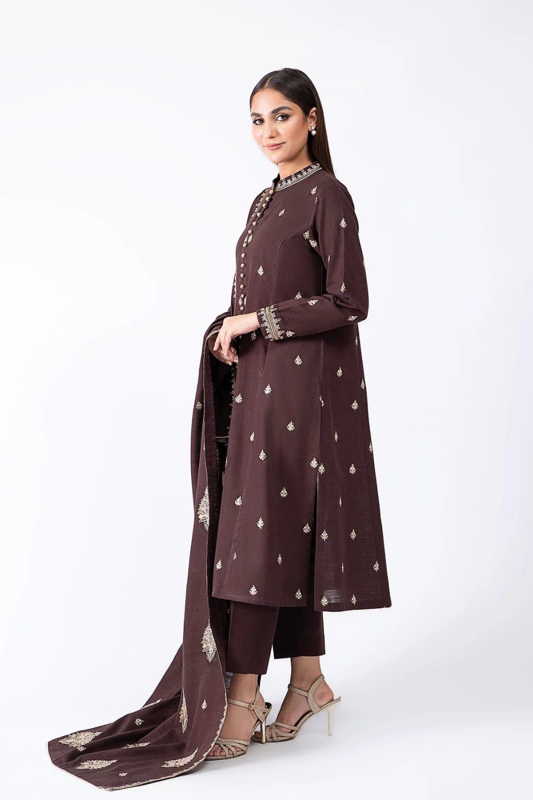 KEYSRIYA 3pc Unstitched Wedding Winter Collection  Code:AZ 6010