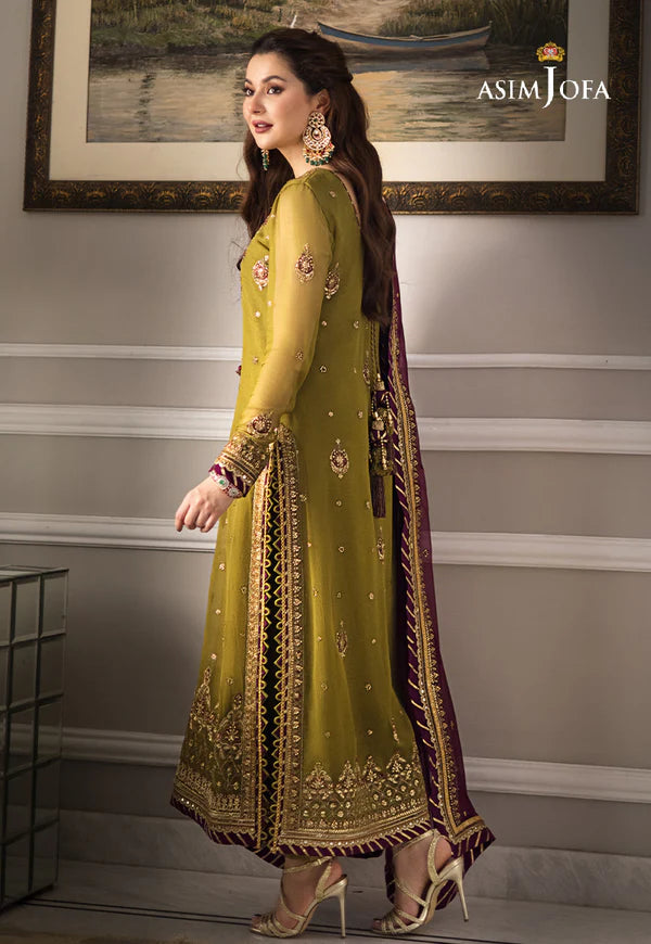 ASIM JOFA SEMI PURE CHIFFON LUXURY PARTY WEAR COLLECTION WEAR BY HANIA AMIR TOP PAKISTANI DRESS