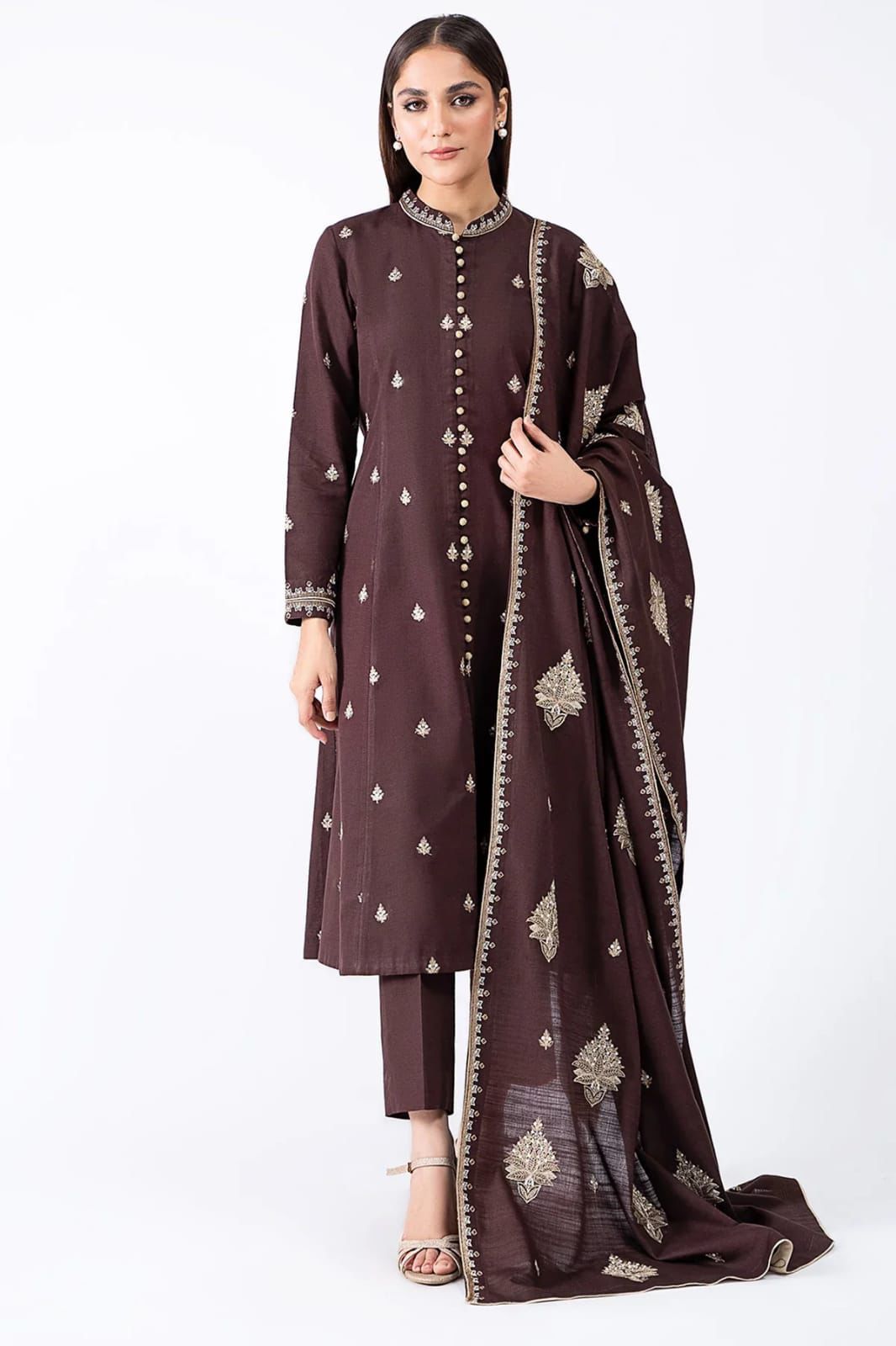 KEYSRIYA 3pc Unstitched Wedding Winter Collection  Code:AZ 6010