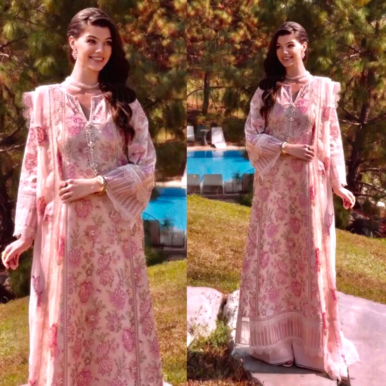 BAREEZE 3pc Unstitched Wedding Winter Collection  Code:AZ 2014