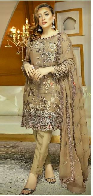 LAVISH 3pc Unstitched Top Trending Wedding Winter Collection  Code:AZ 2051