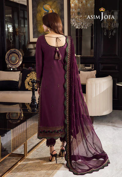 Asim Jofa 3PC Unstitched Winter collection Embroidered - A259